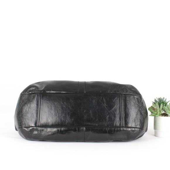 Coach Ergo Black Patent Calf Leather Satchel Bag w/ Kisslock - Picture 6 of 8
